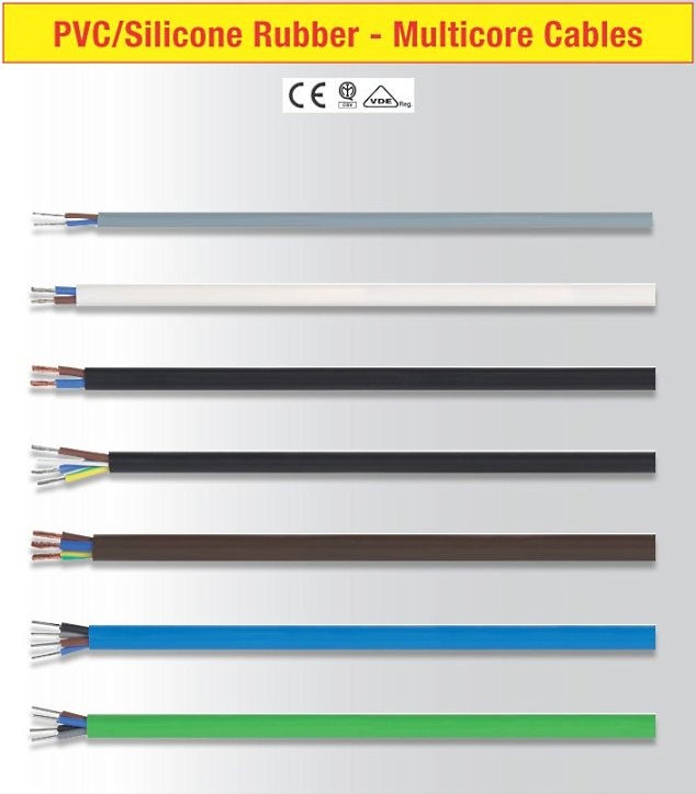 PVC Silicone rubber multicore cables