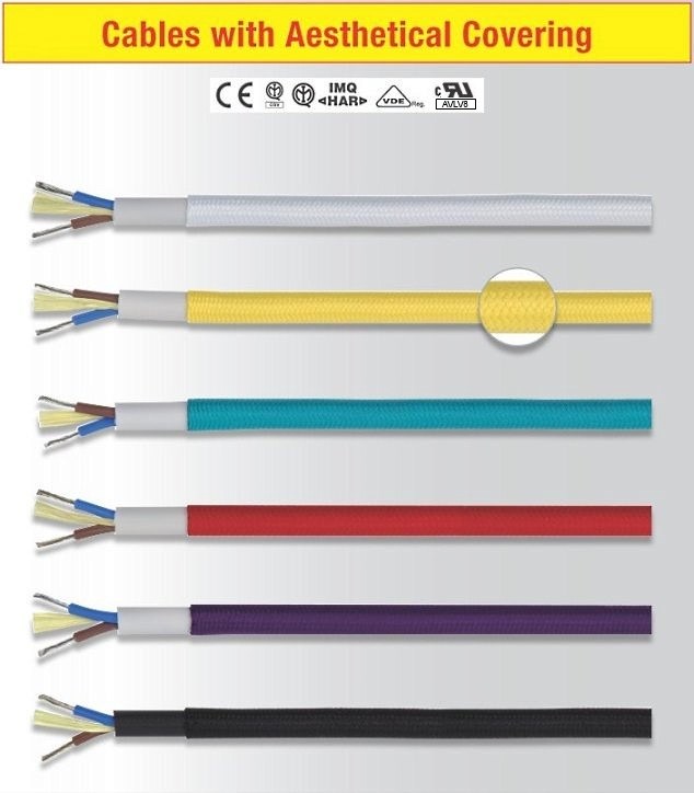 Cables with aesthetical covering